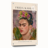 Acrylic print of a contemporary Frida Kahlo design in vivid colors, suitable for bedroom or dining room decor.