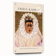 Acrylic print of a Frida Kahlo-inspired avant-garde portrait in vivid colors, suitable for bedroom or dining room decor.
