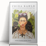 Frida Kahlo portrait in art deco style on white acrylic, featuring vibrant primary colors, ideal for modern nursery wall art.