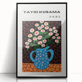 Large abstract wall art featuring polka dots and nets in black and white, framed in acrylic.
