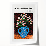 Extra large rolled print featuring avant-garde floral patterns in bold colors, ideal for art wall dining room.