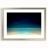 Dynamic Motion Abstract Wall Art – Modern Blue & Cream Landscape