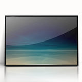 Dynamic Motion Abstract Wall Art – Modern Blue & Cream Landscape