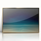 Dynamic Motion Abstract Wall Art – Modern Blue & Cream Landscape