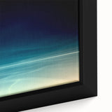 Dynamic Motion Abstract Wall Art – Modern Blue & Cream Landscape