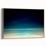 Dynamic Motion Abstract Wall Art – Modern Blue & Cream Landscape