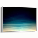 Dynamic Motion Abstract Wall Art – Modern Blue & Cream Landscape
