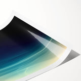 Dynamic Motion Abstract Wall Art – Modern Blue & Cream Landscape