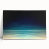 Dynamic Motion Abstract Wall Art – Modern Blue & Cream Landscape