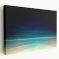 Dynamic Motion Abstract Wall Art – Modern Blue & Cream Landscape