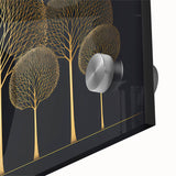 Dining Room Wall Art - Elegant Golden Tree Modern Artwork