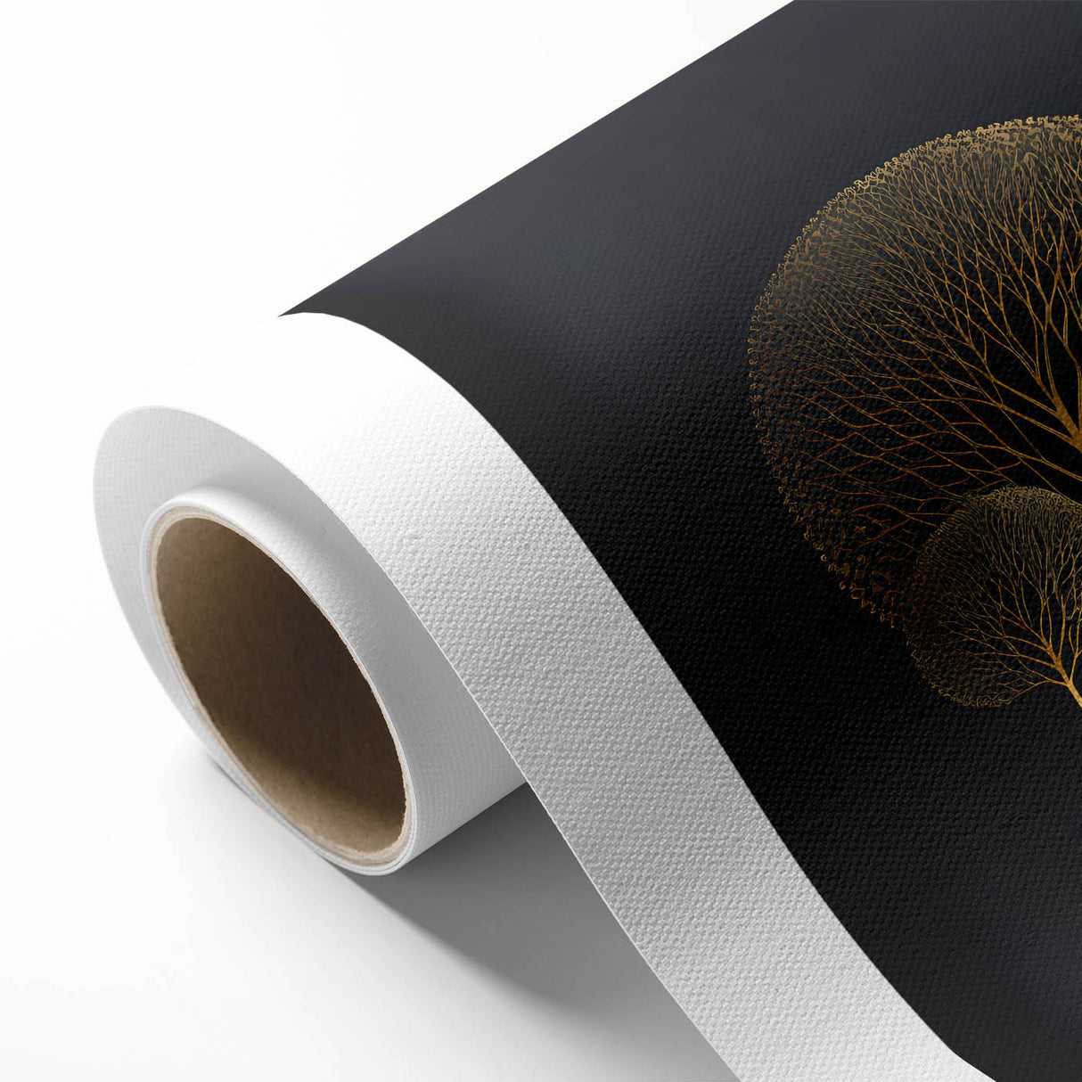 Dining Room Wall Art - Elegant Golden Tree Modern Artwork