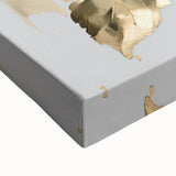 Luxury Blue Hydrangea & Gold Floral Wall Art – Modern Canvas