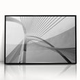 Large abstract wall art featuring geometric patterns in black and white.