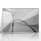 Framed acrylic art deco poster featuring geometric shapes in muted pastel shades, suitable for modern nursery wall decor.