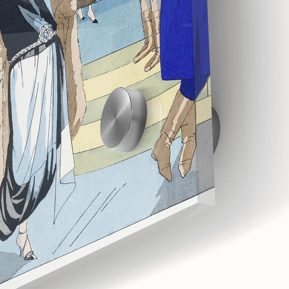 Elegant Art Deco Wall Art – Chic 1920s Fashion Scene in Stylish Colors