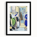 Elegant Art Deco Wall Art – Chic 1920s Fashion Scene in Stylish Colors