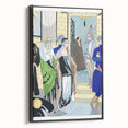 Elegant Art Deco Wall Art – Chic 1920s Fashion Scene in Stylish Colors