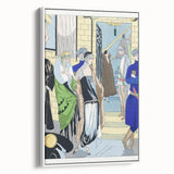 Elegant Art Deco Wall Art – Chic 1920s Fashion Scene in Stylish Colors