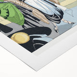 Elegant Art Deco Wall Art – Chic 1920s Fashion Scene in Stylish Colors