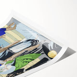 Elegant Art Deco Wall Art – Chic 1920s Fashion Scene in Stylish Colors