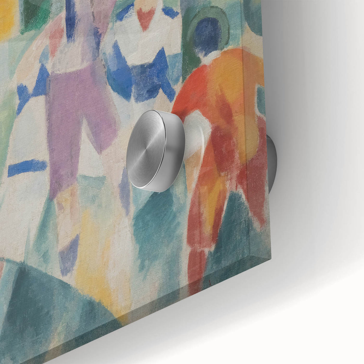 Vibrant Cubism Wall Art - Geometric Abstract Art with Bold Colors