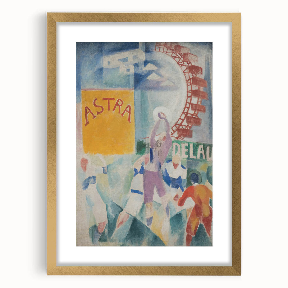 Vibrant Cubism Wall Art - Geometric Abstract Art with Bold Colors