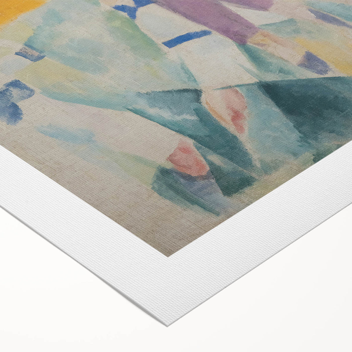 Vibrant Cubism Wall Art - Geometric Abstract Art with Bold Colors