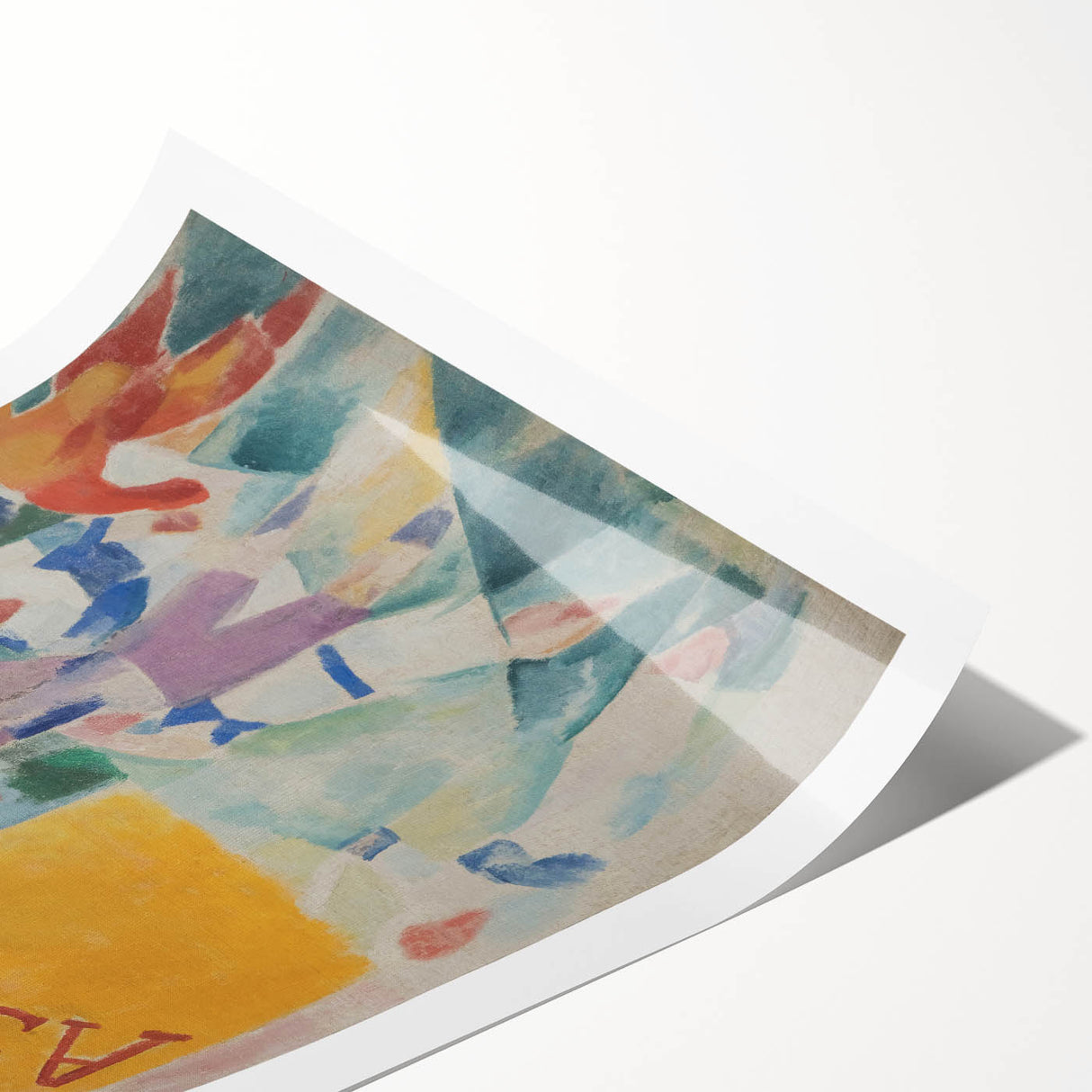 Vibrant Cubism Wall Art - Geometric Abstract Art with Bold Colors