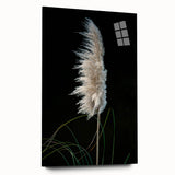 Floral and botanical acrylic glass art piece showcasing a vibrant design with intricate details, viewed from the side, highlighting its elegant structure and decorative potential.