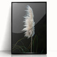 Framed acrylic print showcasing an elegant floral and botanical design with a black border, ideal for home decor and enhancing interior aesthetics.