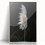 Framed acrylic artwork showcasing a vibrant floral and botanical design set against a white background, ideal for modern home decor. This piece adds a fresh and elegant touch to any interior space.