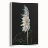 Framed canvas artwork showcasing a vibrant floral and botanical design, displayed in a sleek white frame, ideal for home decor and enhancing interior aesthetics.