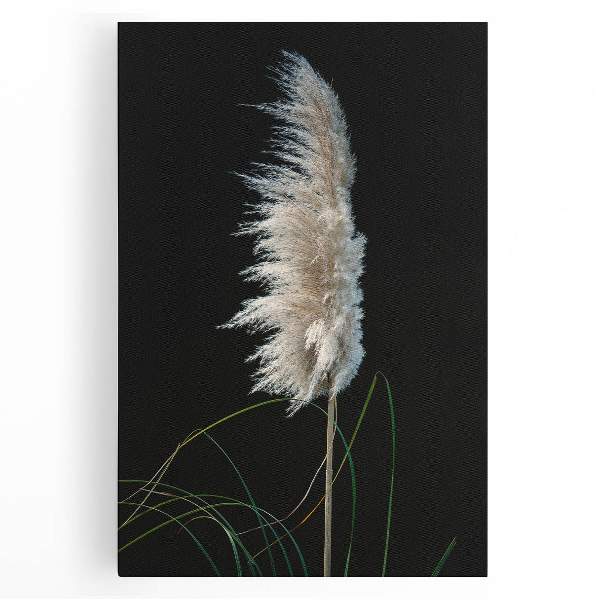 Floral and botanical stretched canvas artwork in vibrant colors, showcasing intricate flower patterns and leafy designs, perfect for home decor enhancement.