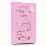 Large abstract wall art on acrylic glass depicting vibrant culinary motifs, ideal for dining room decor.