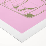 Art deco poster featuring a stylized cocktail glass, in muted gold and black tones on rolled canvas.