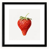 Extra large abstract art print featuring textured colorful fruits on a black framed canvas, ideal for living room decor.