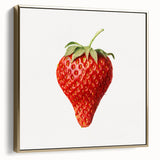 Framed canvas featuring a vintage poster art of assorted fruits in silver and gold tones, ideal for bedroom wall art.