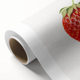 Art deco poster of assorted fruits in vibrant colors on rolled canvas, ideal for nursery wall art or dining room decor.