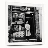 Large abstract wall art featuring vibrant colors and food-themed imagery on acrylic glass.