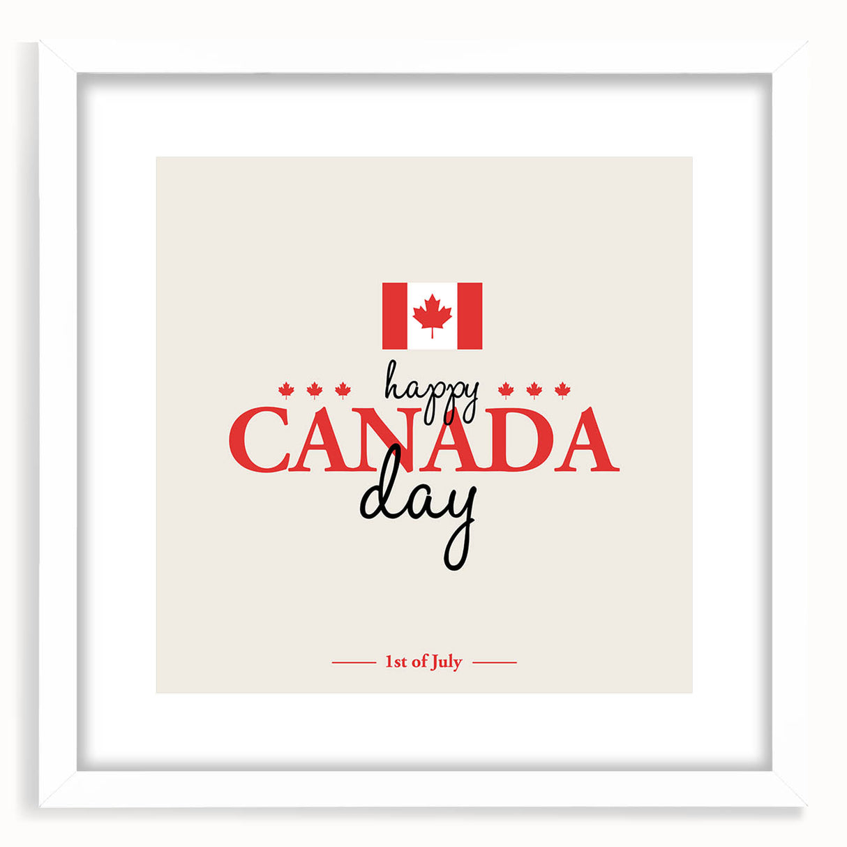 Happy Canada Day Wall Art - Canadian Flag Wall Art & Maple Leaf Wall Art