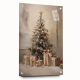 Elegant Christmas Wall Art – Festive Tree & Gift Holiday Decor