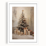 Elegant Christmas Wall Art – Festive Tree & Gift Holiday Decor