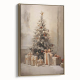 Elegant Christmas Wall Art – Festive Tree & Gift Holiday Decor