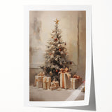 Elegant Christmas Wall Art – Festive Tree & Gift Holiday Decor