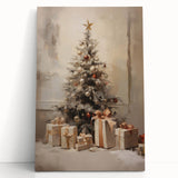 Elegant Christmas Wall Art – Festive Tree & Gift Holiday Decor
