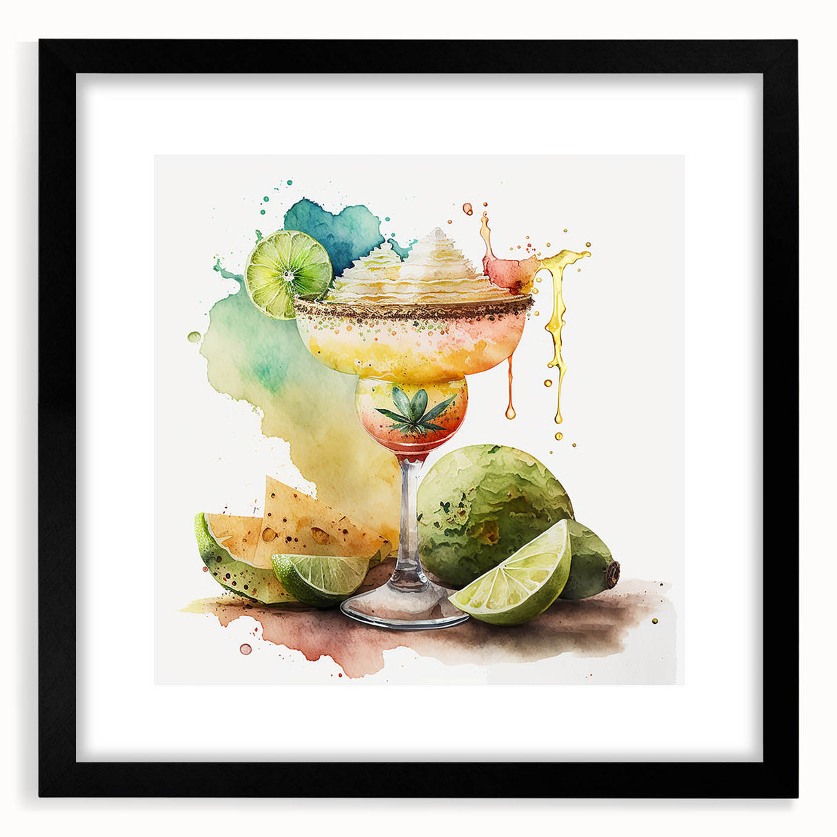 Cinco de Mayo Wall Art - Vibrant Margarita & Lime Mexican Fiesta Print