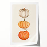 Stacked Pumpkins Halloween Canvas Art - Spooky Wall Decorations