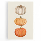 Stacked Pumpkins Halloween Canvas Art - Spooky Wall Decorations