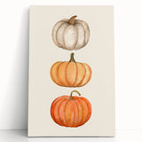 Stacked Pumpkins Halloween Canvas Art - Spooky Wall Decorations